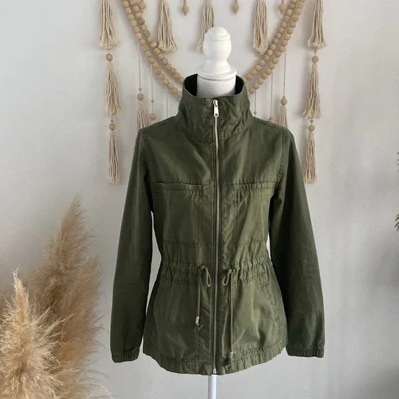 Old Navy army green jacket military utility lightweight coat trendy spring small - Picture 2 of 16